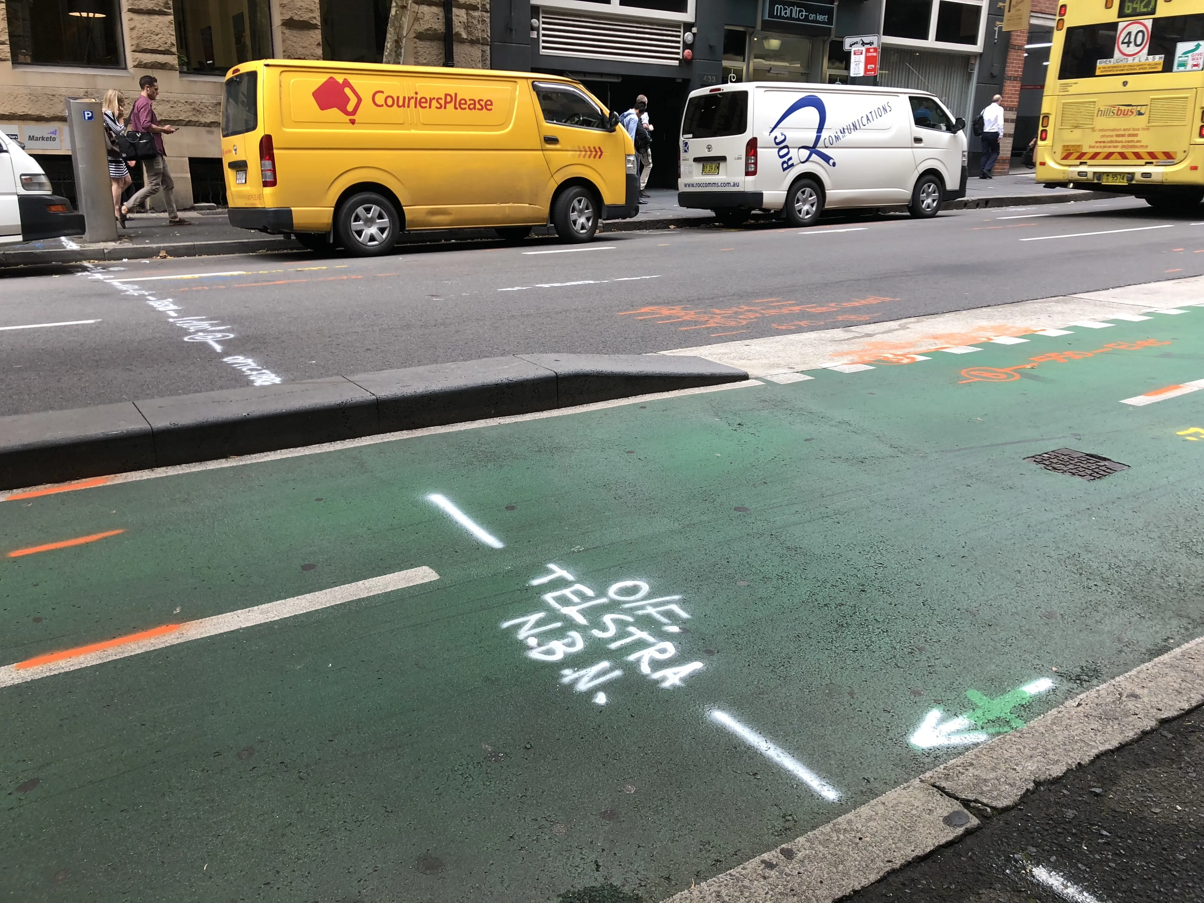 Roadwork markings
